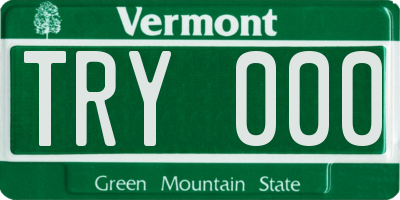 VT license plate TRY000
