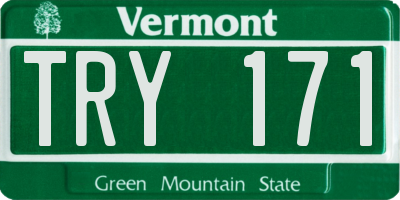 VT license plate TRY171