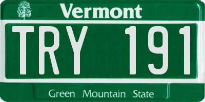 VT license plate TRY191