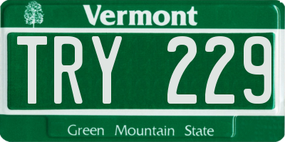 VT license plate TRY229