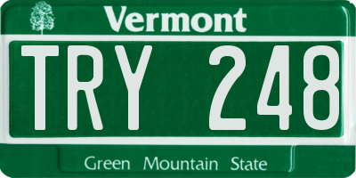 VT license plate TRY248