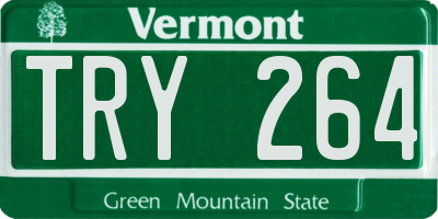 VT license plate TRY264
