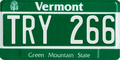 VT license plate TRY266