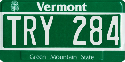 VT license plate TRY284
