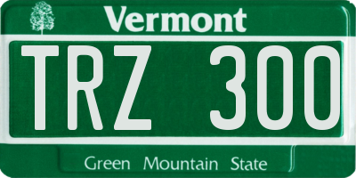 VT license plate TRZ300