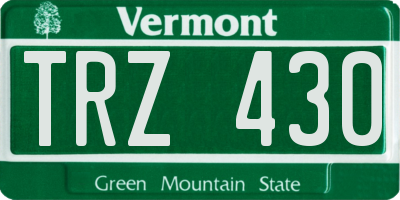VT license plate TRZ430