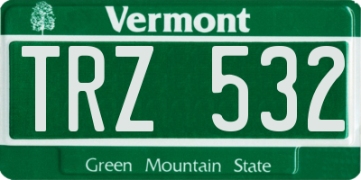 VT license plate TRZ532