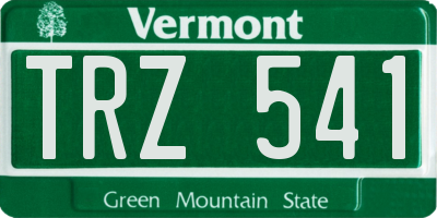 VT license plate TRZ541