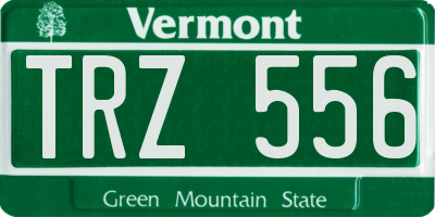 VT license plate TRZ556