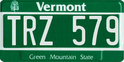 VT license plate TRZ579