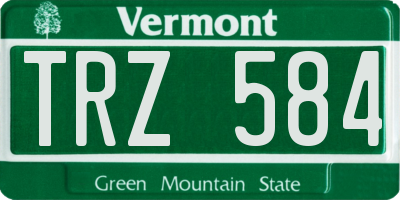 VT license plate TRZ584