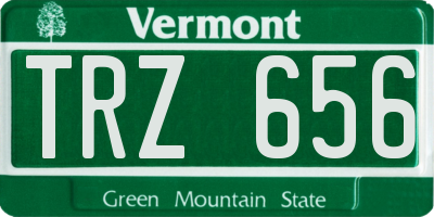VT license plate TRZ656