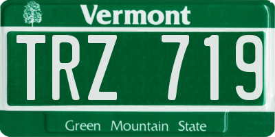 VT license plate TRZ719