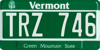 VT license plate TRZ746