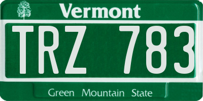 VT license plate TRZ783