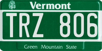 VT license plate TRZ806