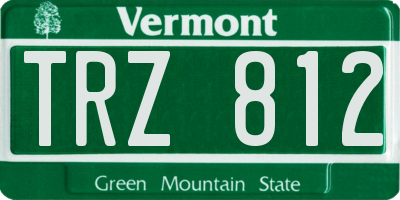 VT license plate TRZ812