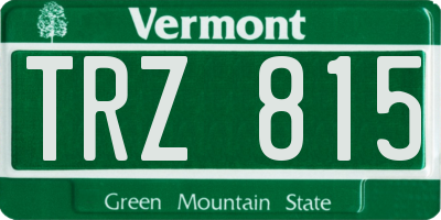 VT license plate TRZ815