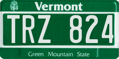VT license plate TRZ824
