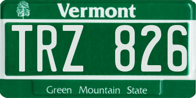 VT license plate TRZ826