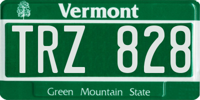 VT license plate TRZ828