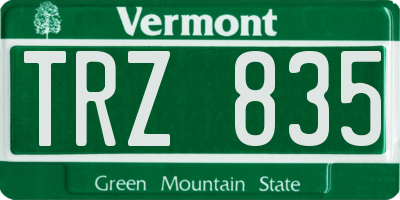 VT license plate TRZ835
