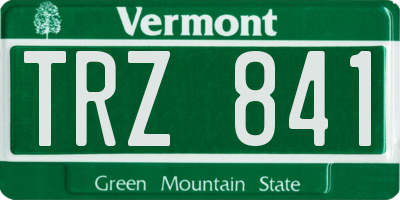 VT license plate TRZ841
