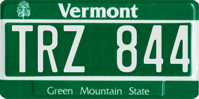 VT license plate TRZ844