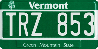 VT license plate TRZ853