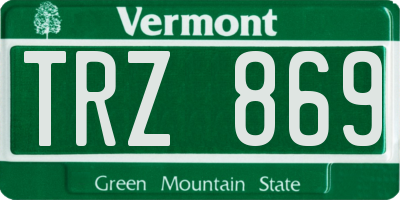 VT license plate TRZ869