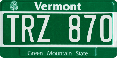 VT license plate TRZ870