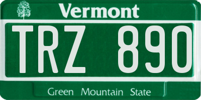 VT license plate TRZ890