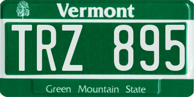 VT license plate TRZ895