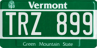 VT license plate TRZ899