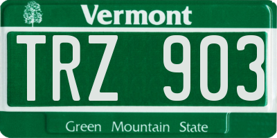 VT license plate TRZ903