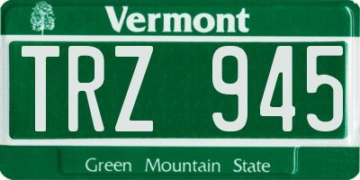 VT license plate TRZ945