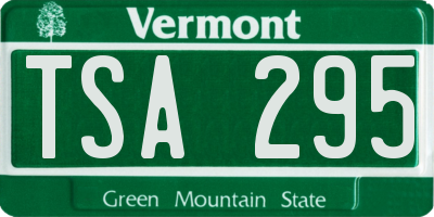 VT license plate TSA295