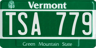 VT license plate TSA779