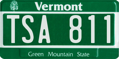 VT license plate TSA811