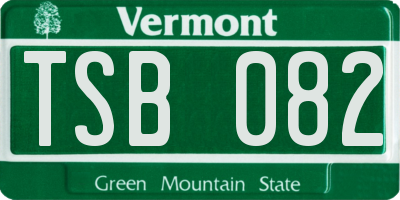VT license plate TSB082