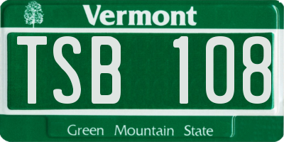 VT license plate TSB108