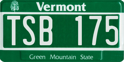 VT license plate TSB175