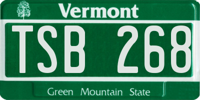 VT license plate TSB268