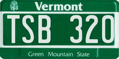 VT license plate TSB320
