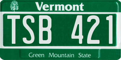 VT license plate TSB421