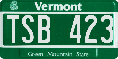 VT license plate TSB423