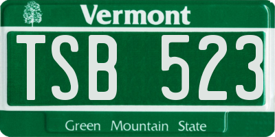 VT license plate TSB523