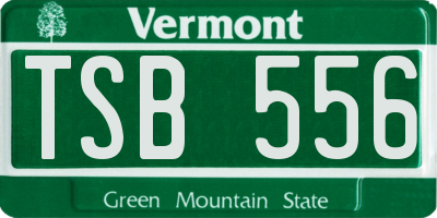 VT license plate TSB556