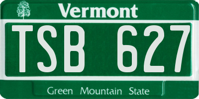 VT license plate TSB627