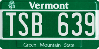 VT license plate TSB639